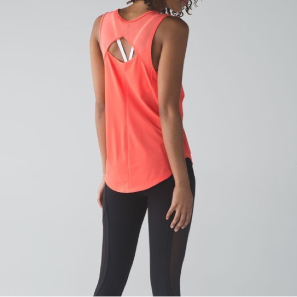 Lululemon Sculpt Tank Cape Red Orange size 4